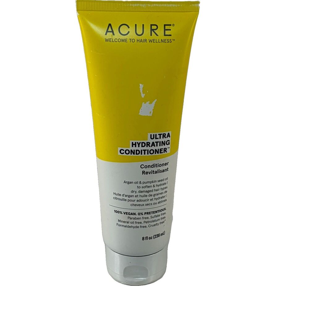 Acure Ultra Hydrating Conditioner 8oz Argan Oil & Pumpkin Seed Oil Vegan New